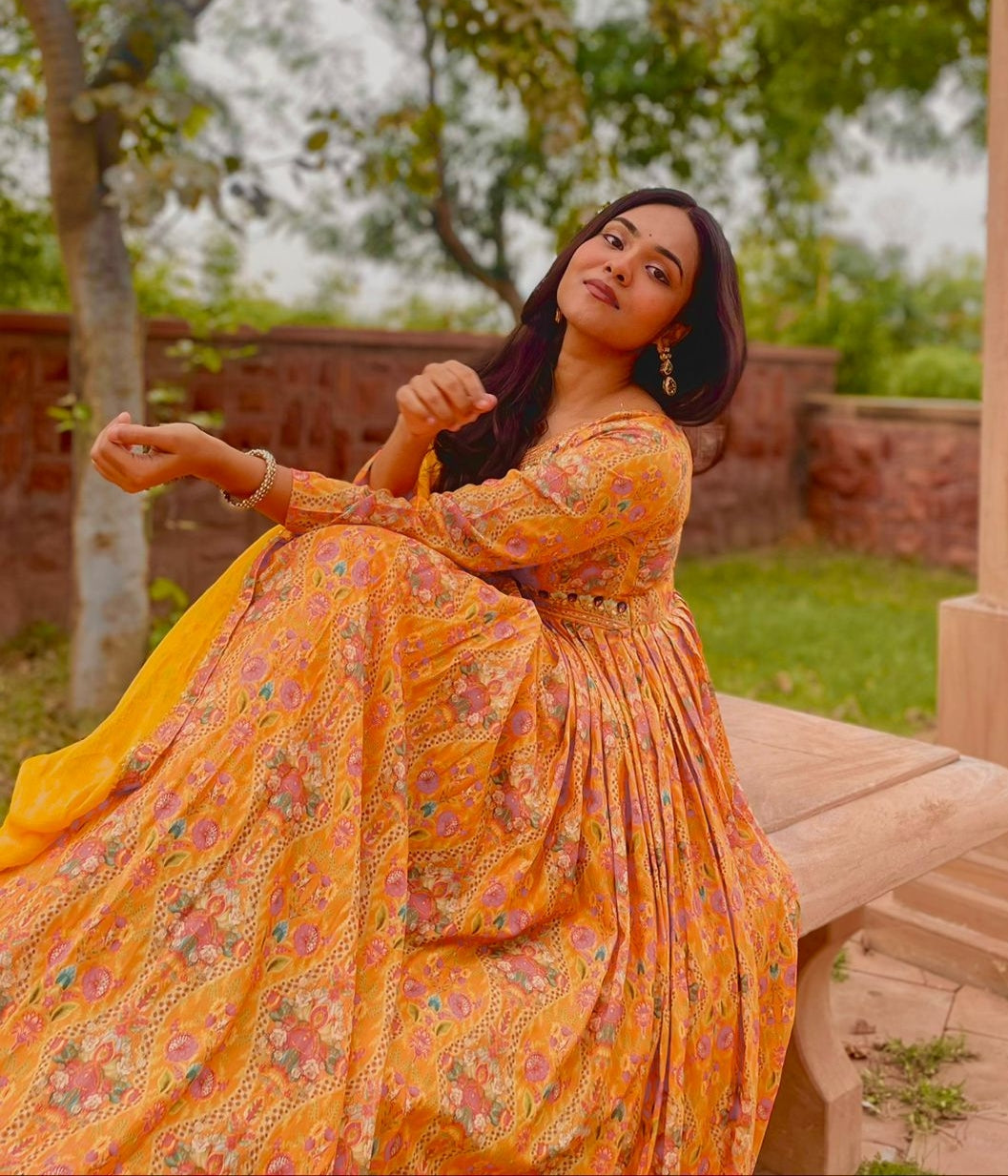 New Party Wear Designer Look Mastani Organza Silk Gown