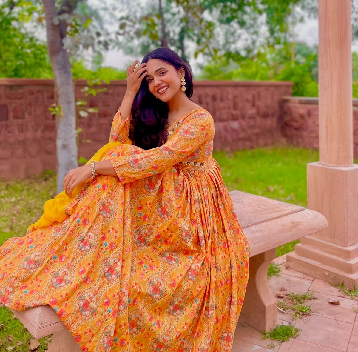 New Party Wear Designer Look Mastani Organza Silk Gown