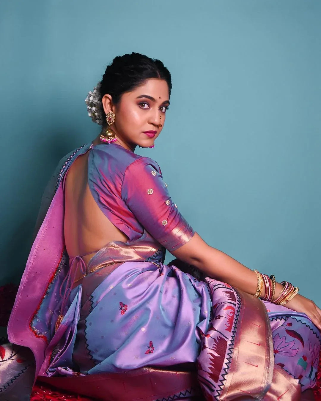 Beautiful Designer Royal Paithani Silk Zari Woven Saree