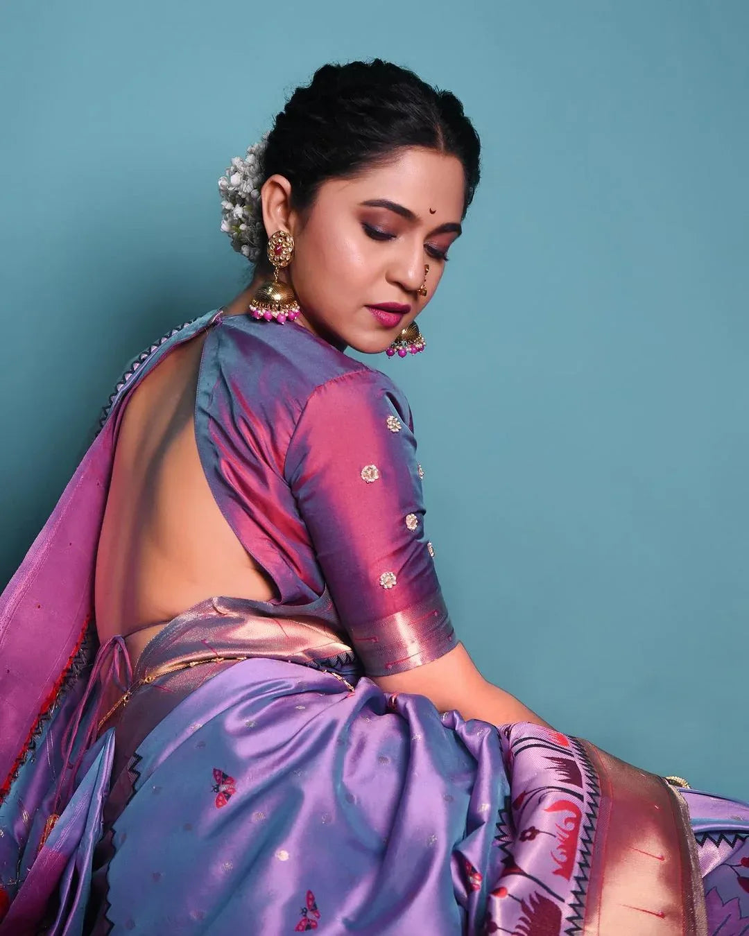 Beautiful Designer Royal Paithani Silk Zari Woven Saree