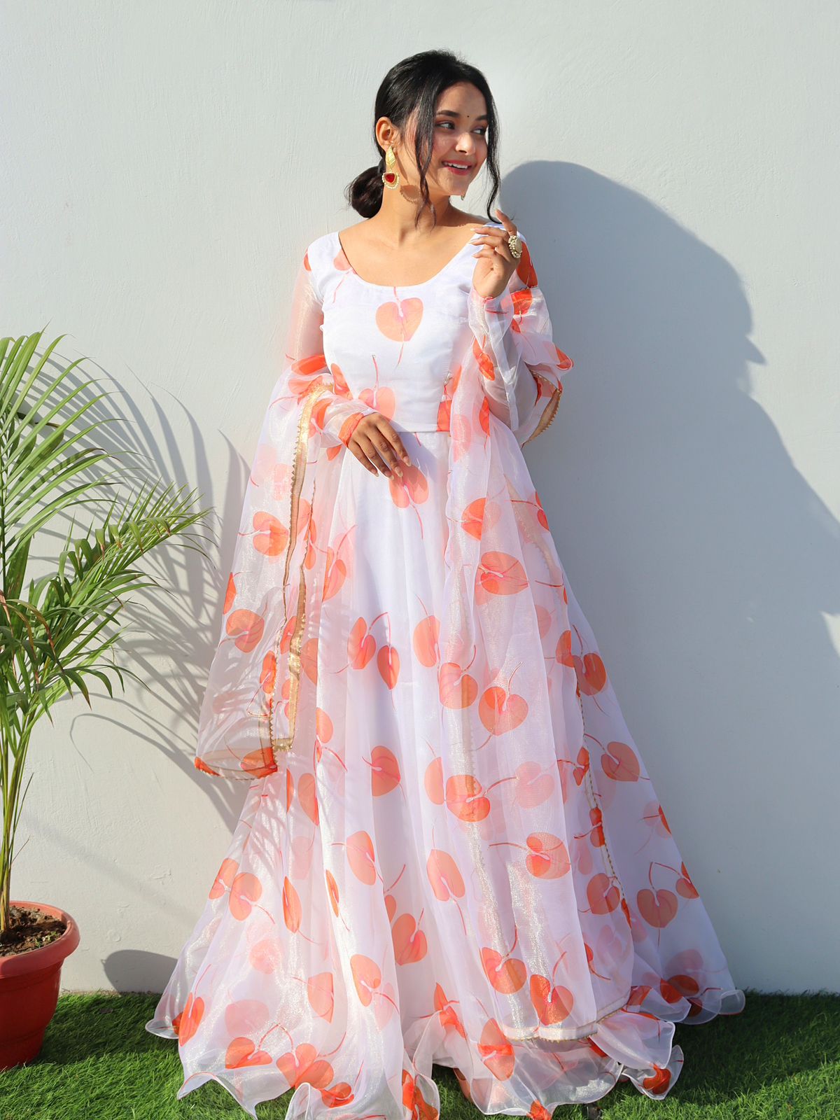 New Party Wear Designer Look Mastani Organza Silk Gown