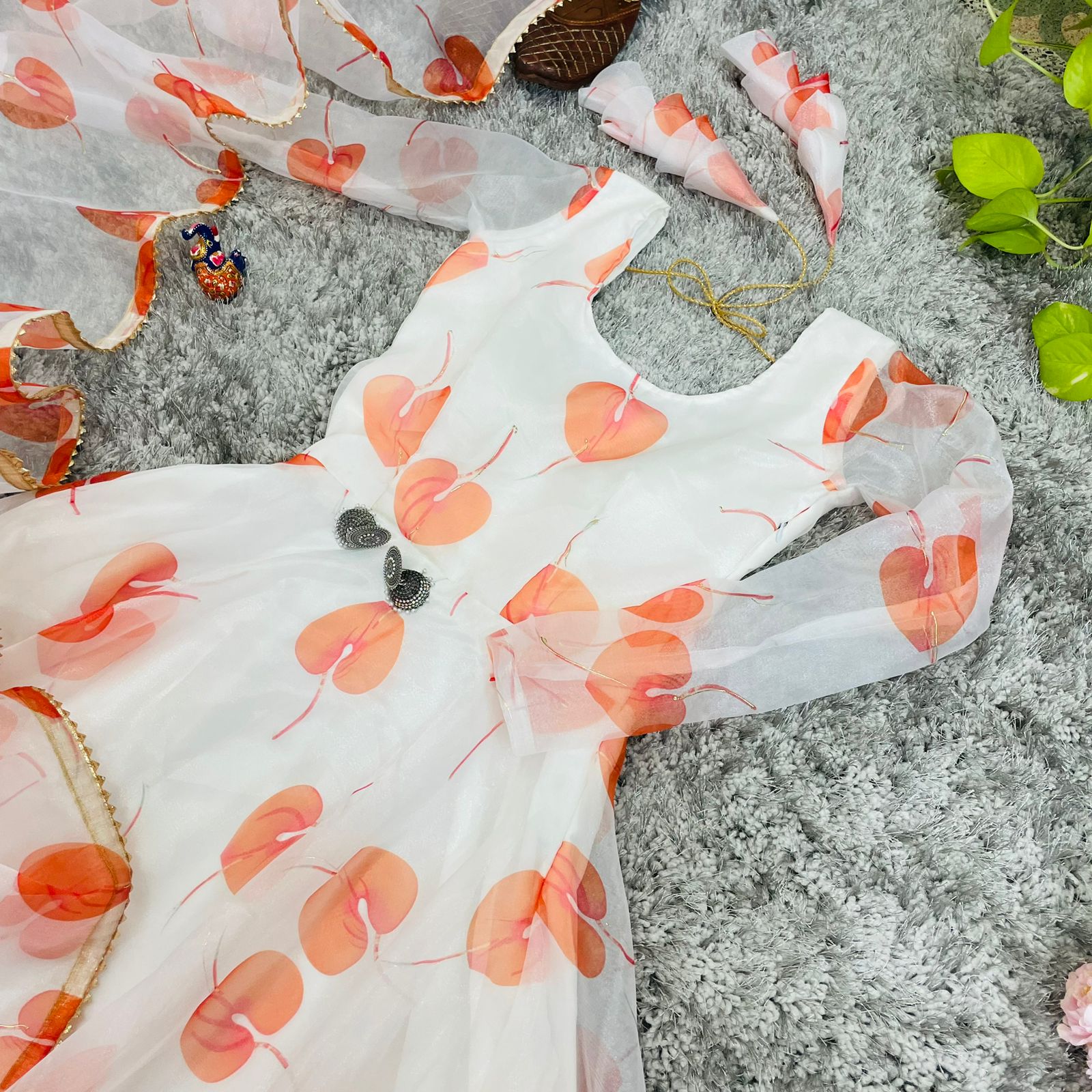 New Party Wear Designer Look Mastani Organza Silk Gown