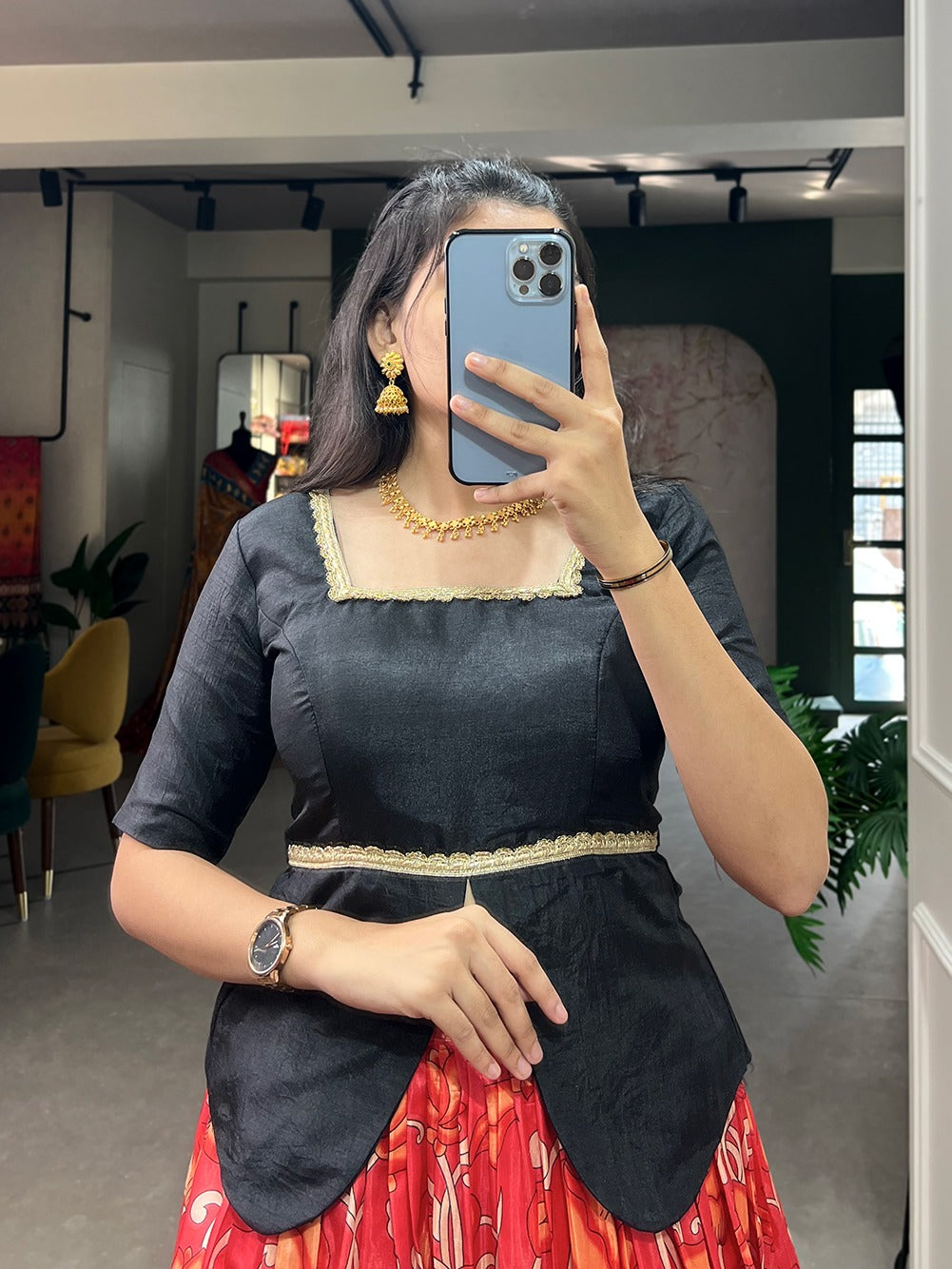 Beautiful Designer Dola Silk two Piece Lehenga Choli