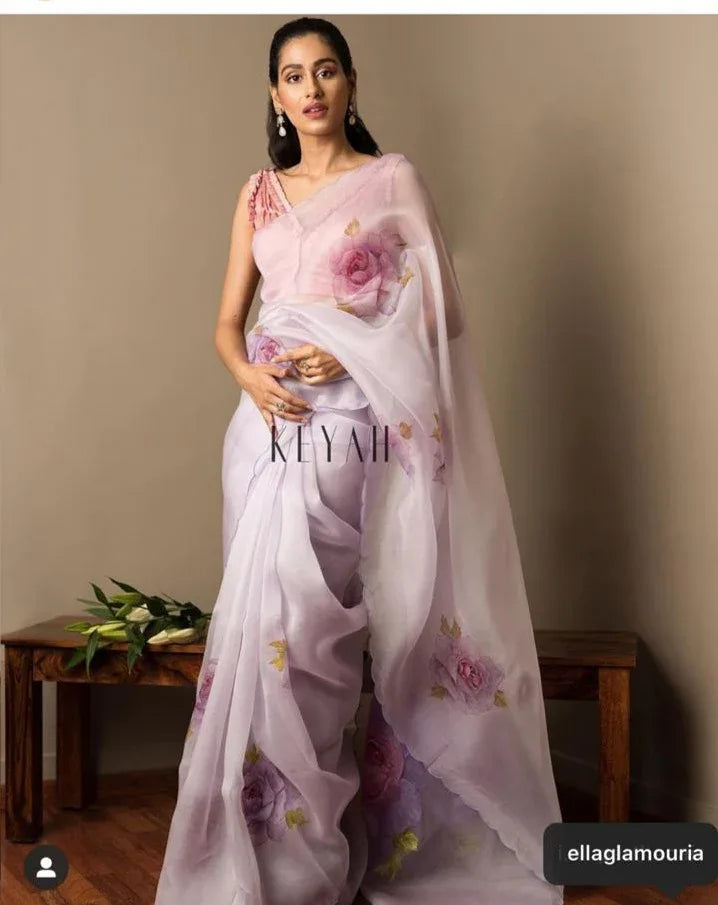 Beautiful Designer Soft Organza Digital Print Saree