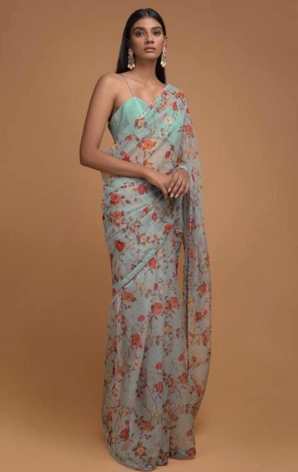 Beautiful Designer Soft Organza Digital Print Saree