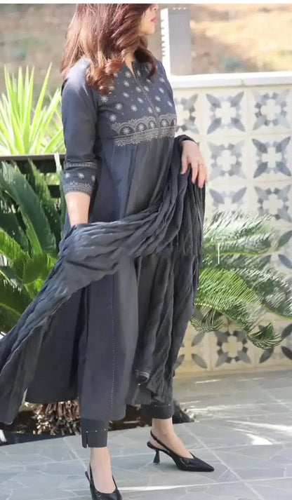 Beautiful Designer Pure Cotton 60 60 Silk Salwar Suit