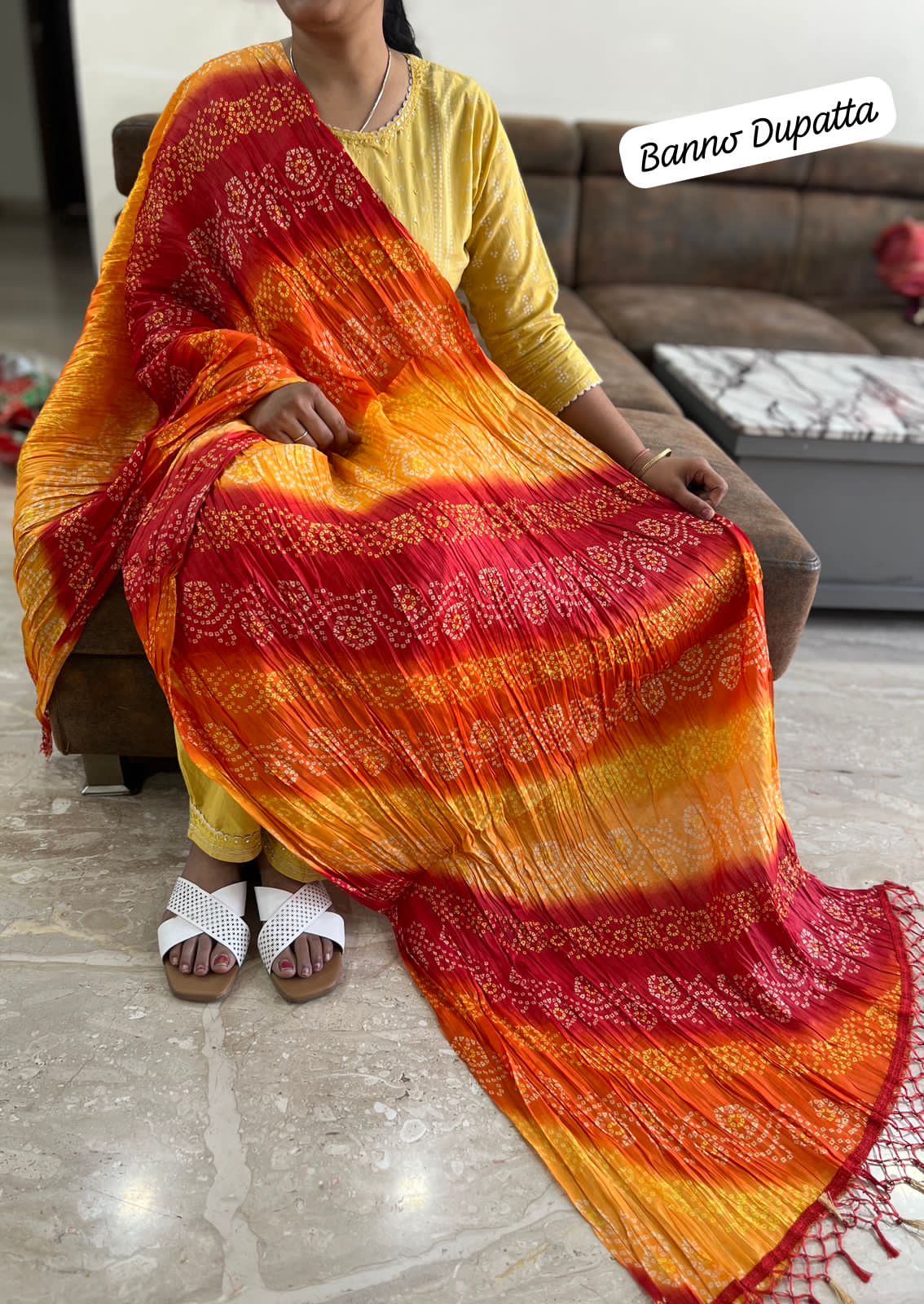 Buy Dupattas for Women Bandhani Printed