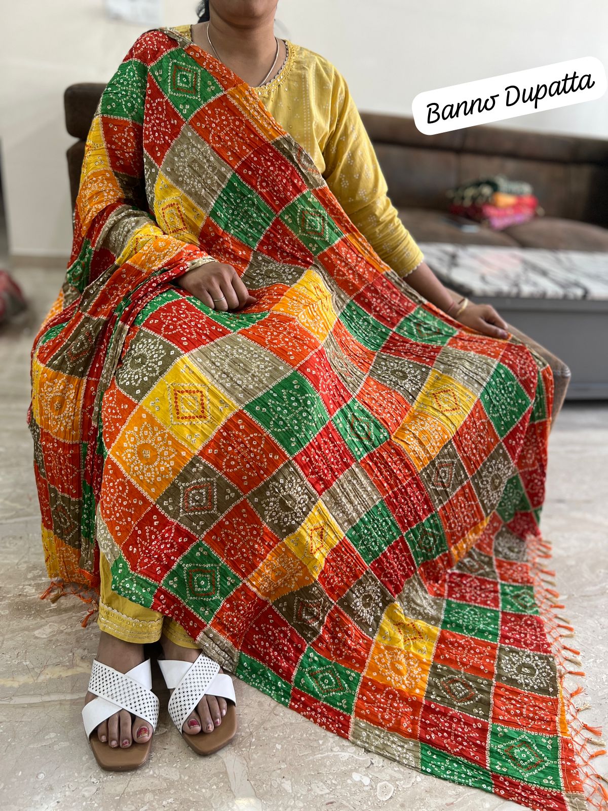 Buy Dupattas for Women Bandhani Printed