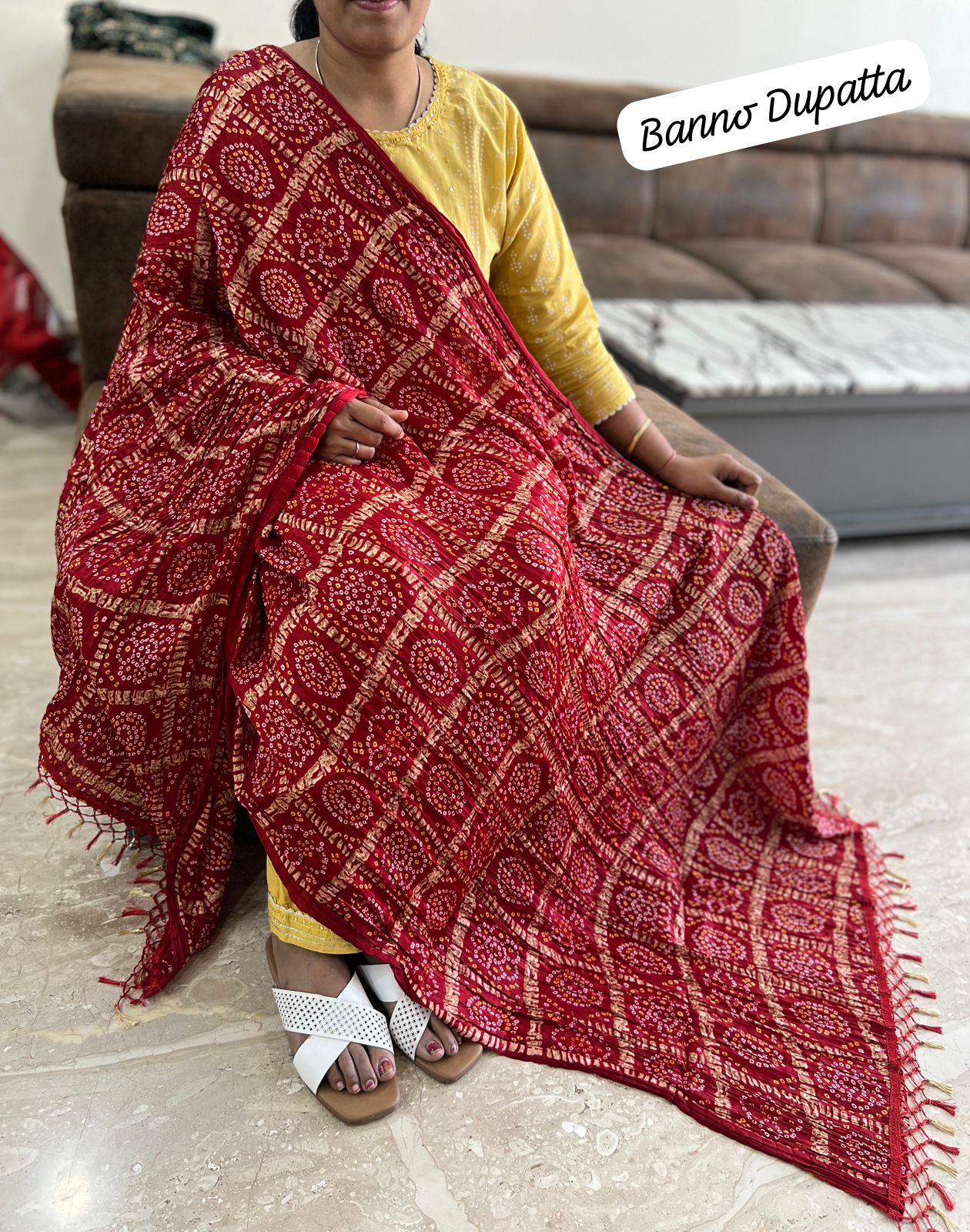 Buy Dupattas for Women Bandhani Printed