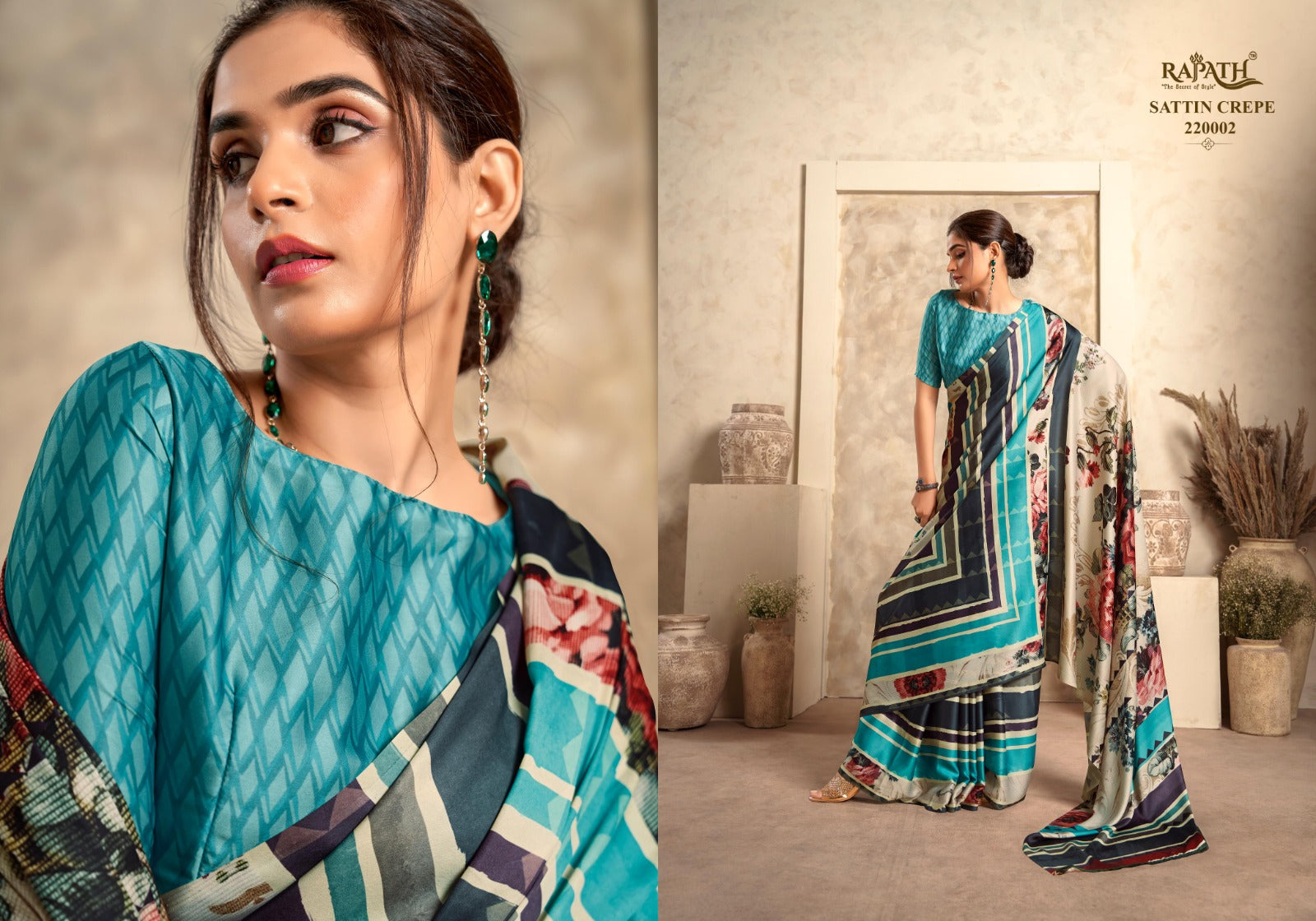 Beautiful Designer Rajpath Jasmine Crape Silk Saree