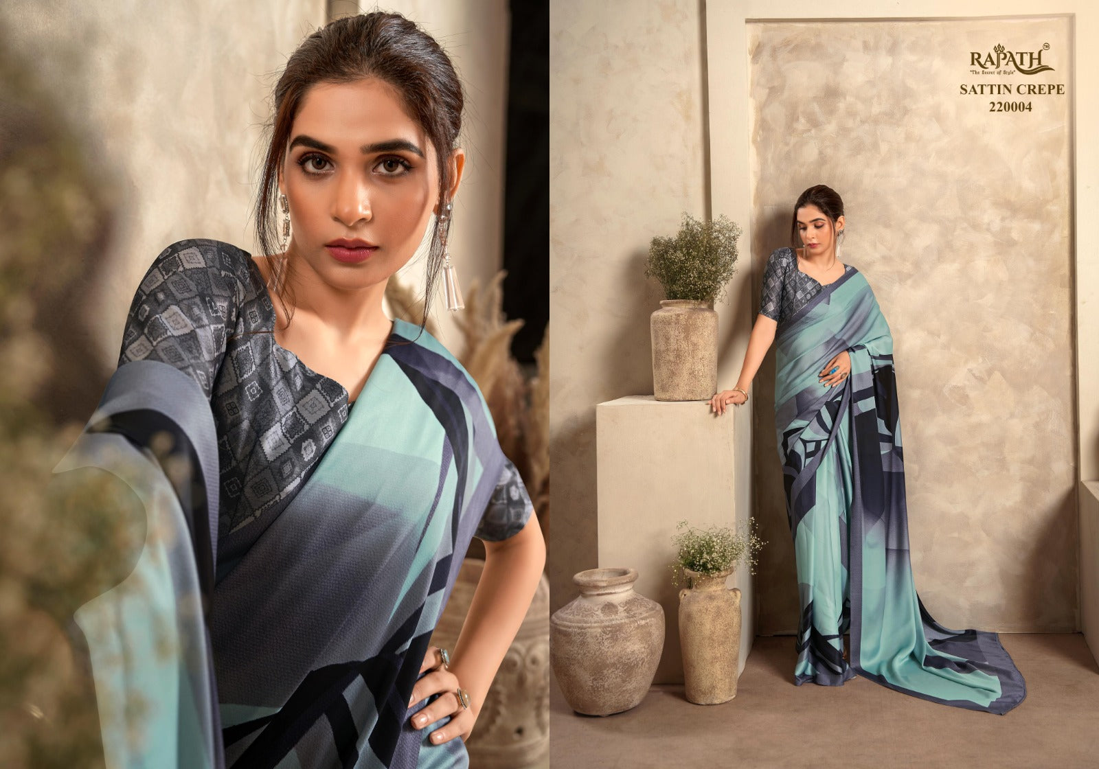 Beautiful Designer Rajpath Jasmine Crape Silk Saree