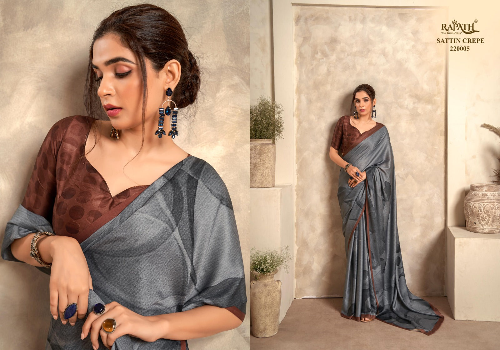 Beautiful Designer Rajpath Jasmine Crape Silk Saree
