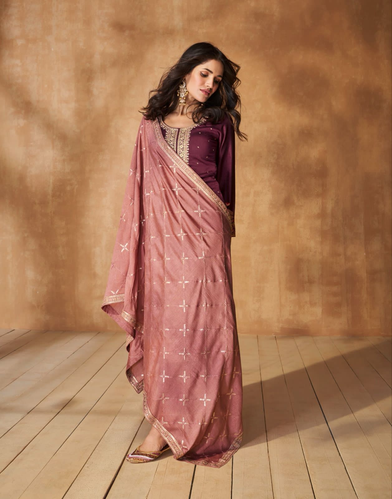 Aashirwad Gulkand Ameena Premium Silk Ready Made Suit D.No.9866