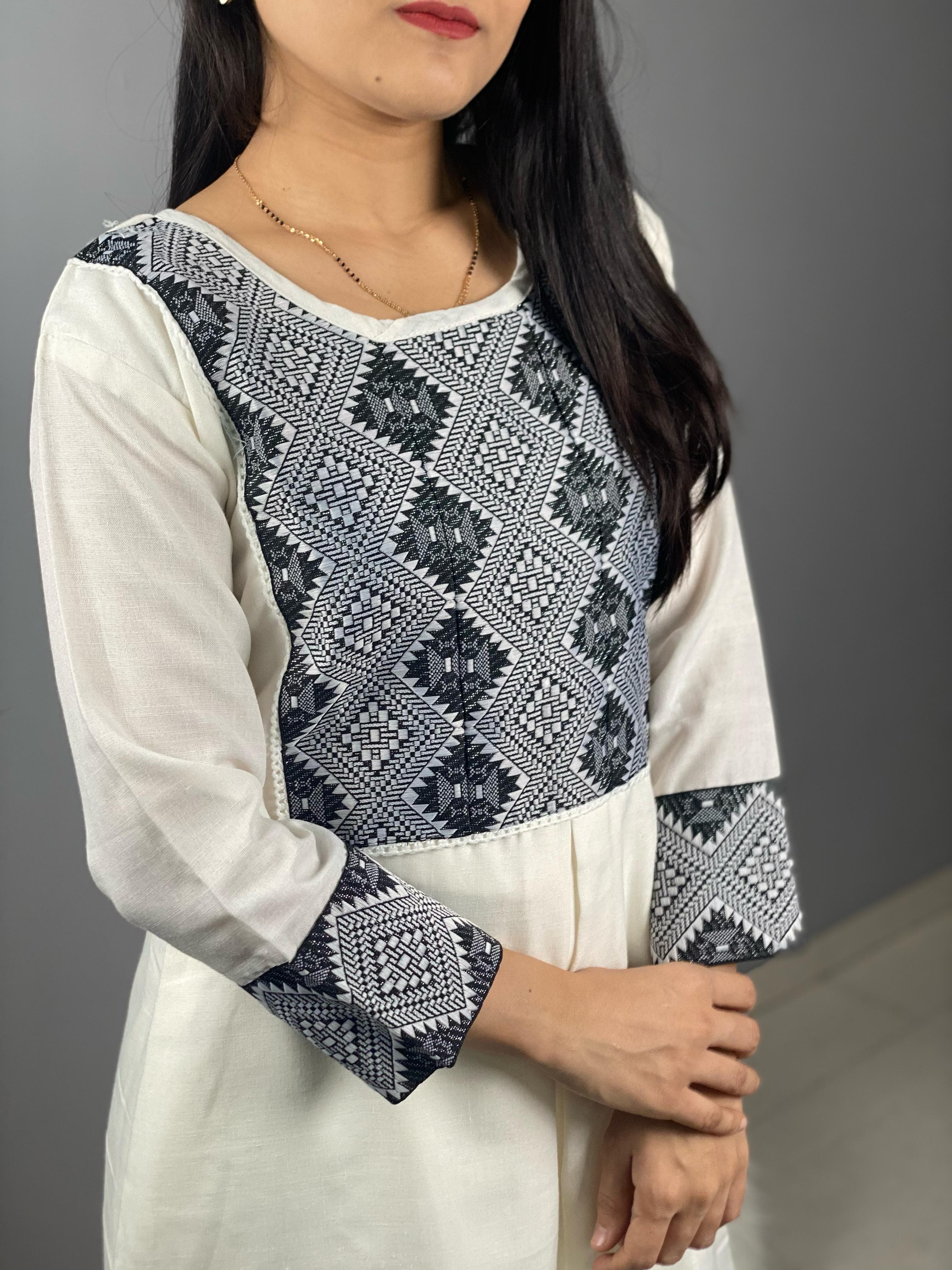 Beautiful Designer Pure Cotton Slub Cord Set