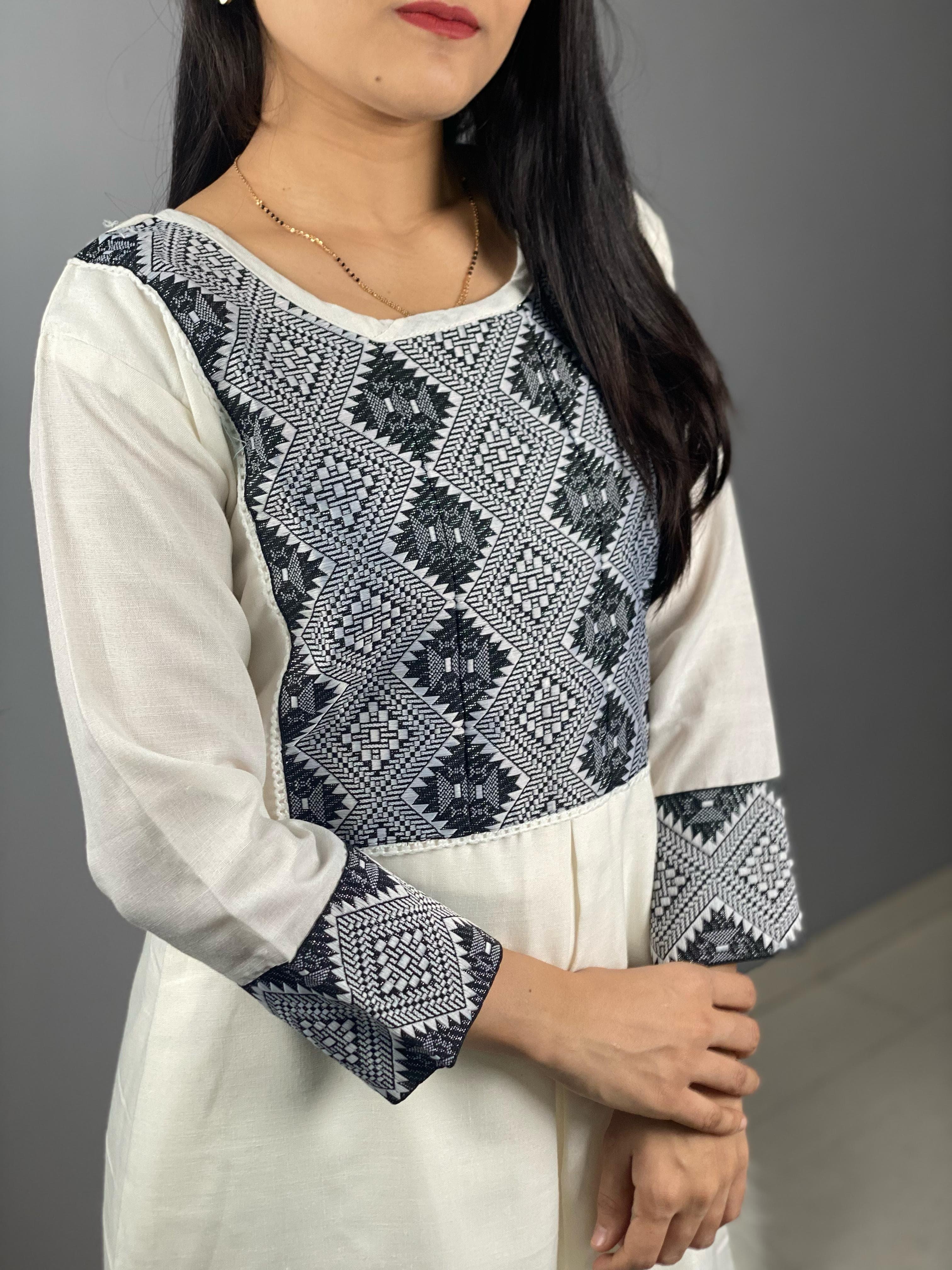 Beautiful Designer Pure Cotton Slub Cord Set