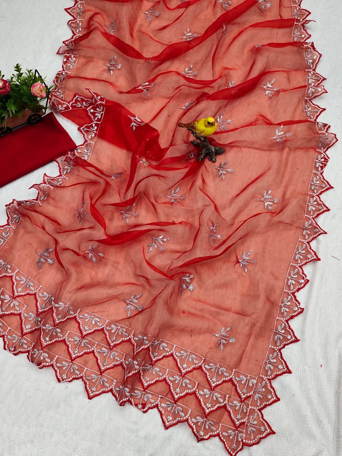 Beautiful Designer Pure Soft Organza Saree