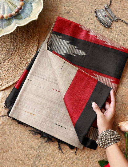 Beautiful Designer Soft Tussar Silk Saree