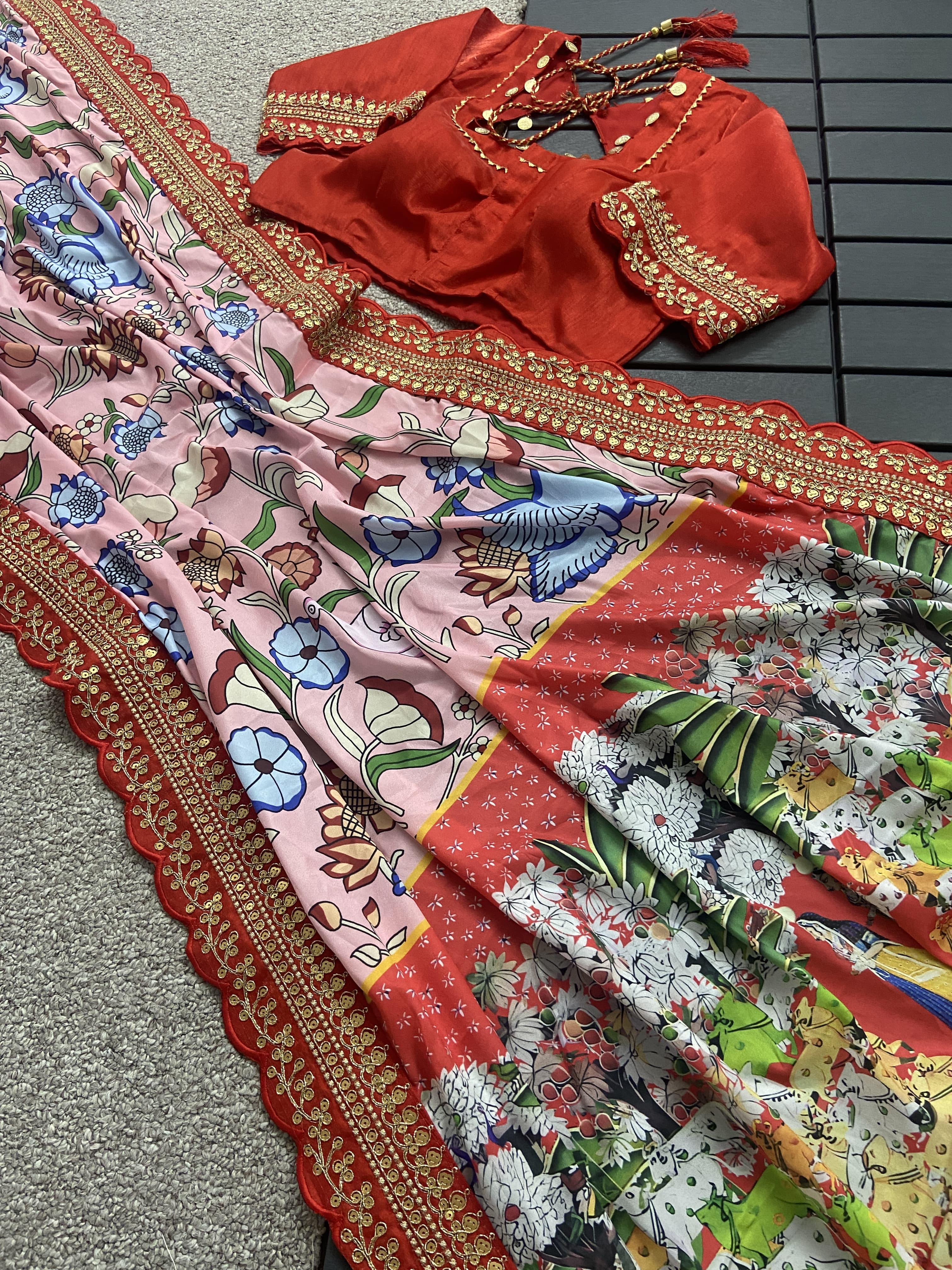 Beautiful Designer Soft Mangalagiri Silk Saree