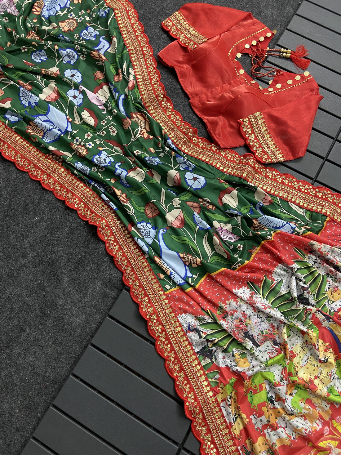 Beautiful Designer Soft Mangalagiri Silk Saree