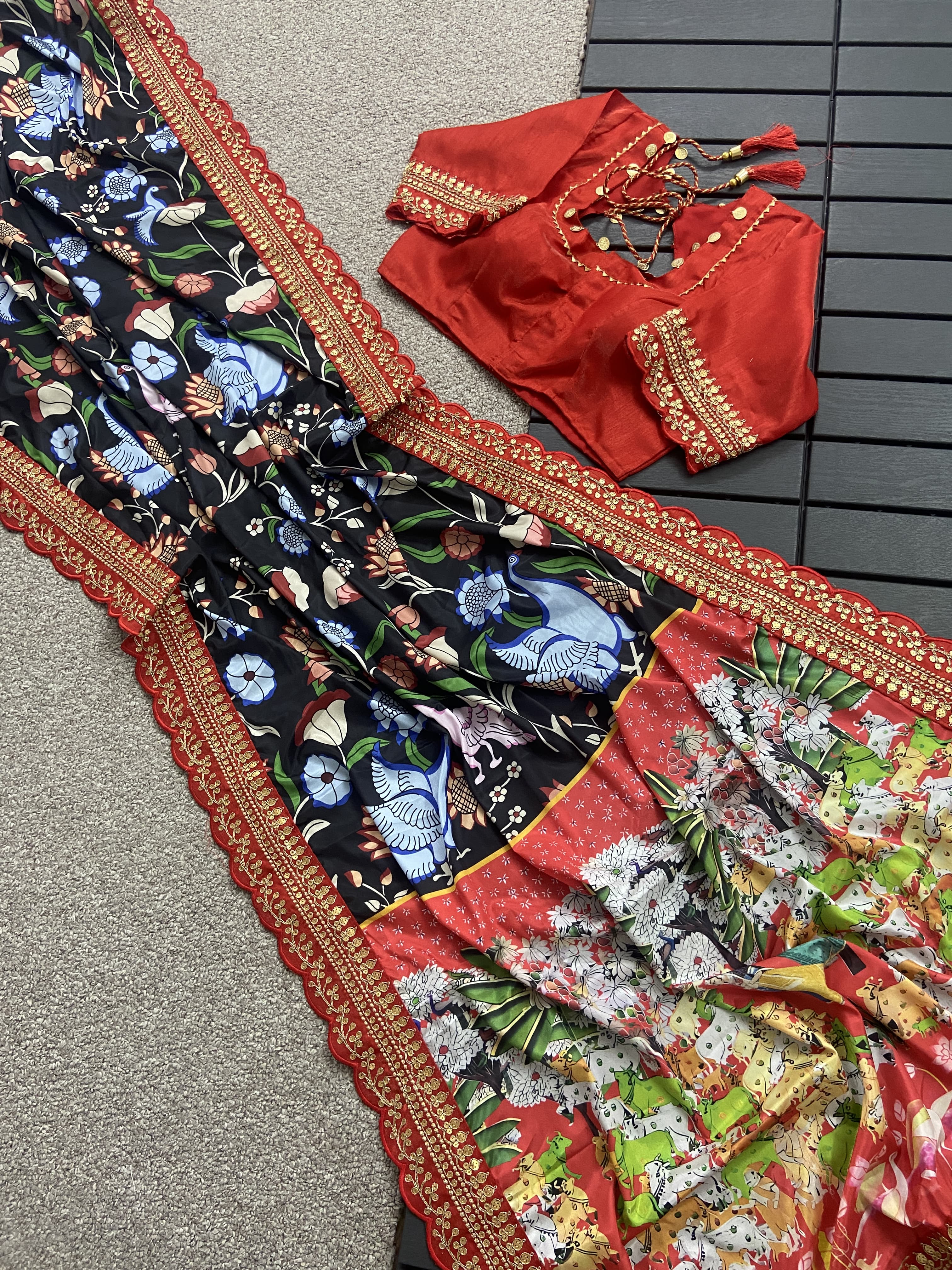 Beautiful Designer Soft Mangalagiri Silk Saree