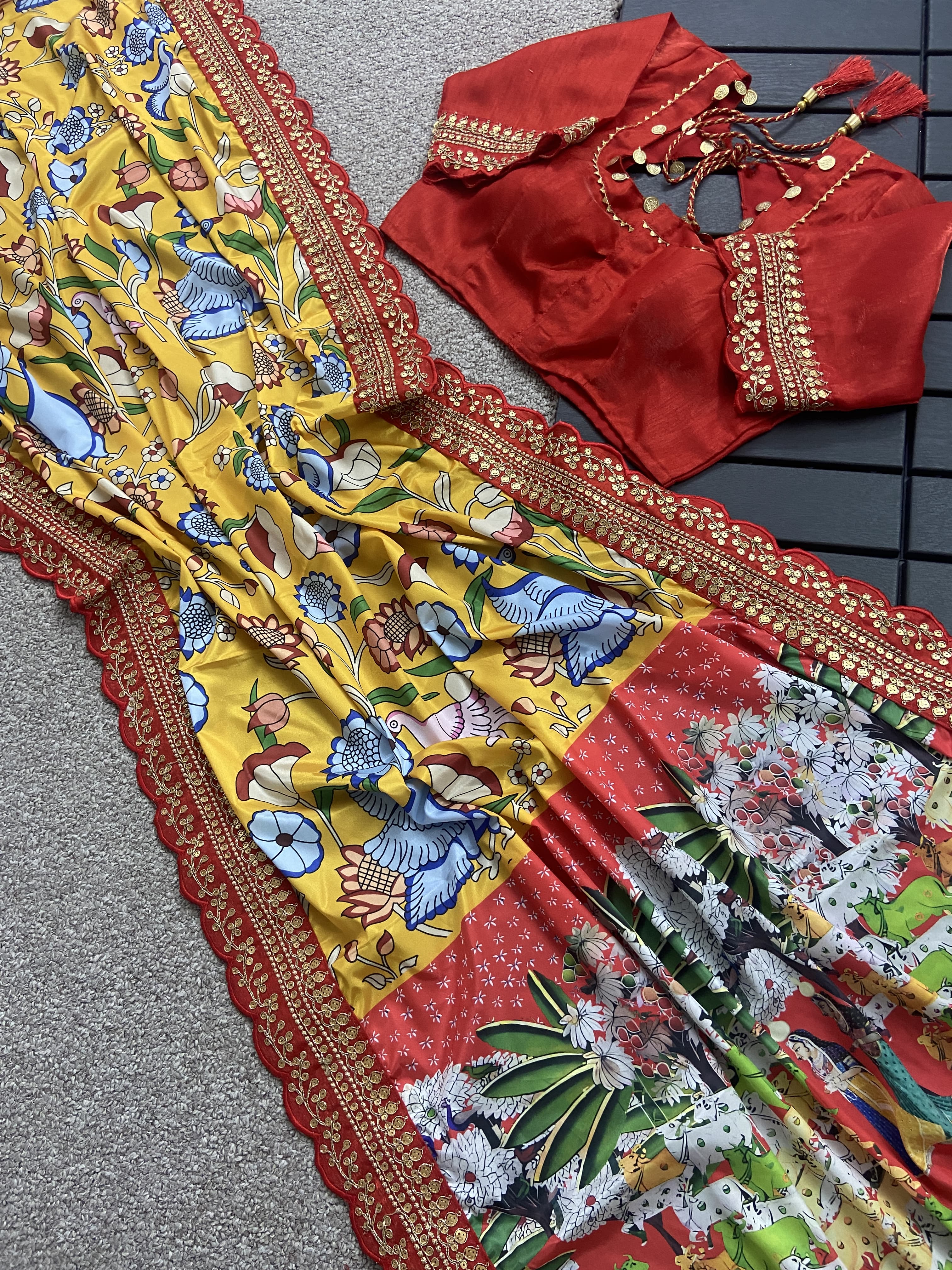 Beautiful Designer Soft Mangalagiri Silk Saree