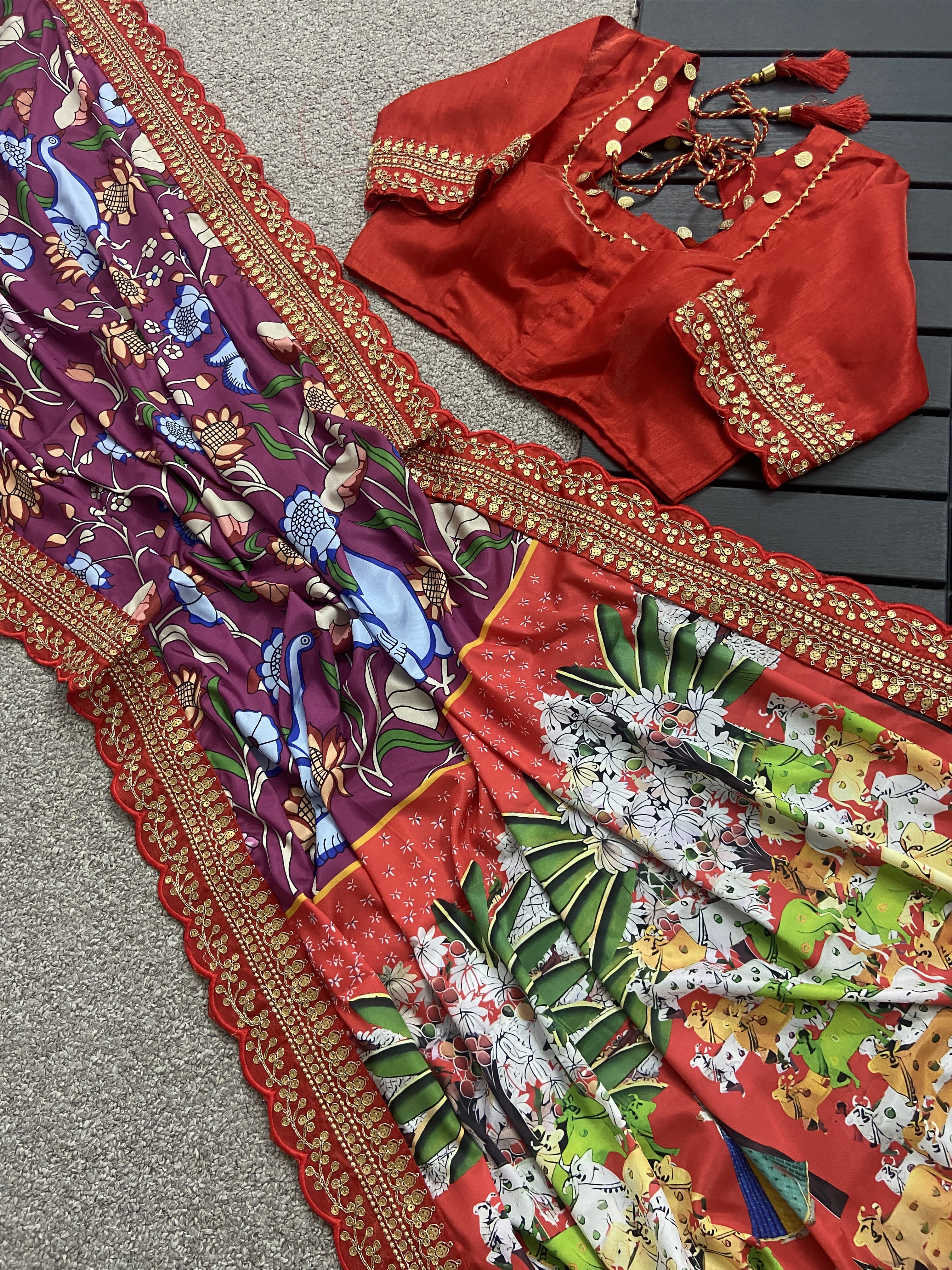 Beautiful Designer Soft Mangalagiri Silk Saree