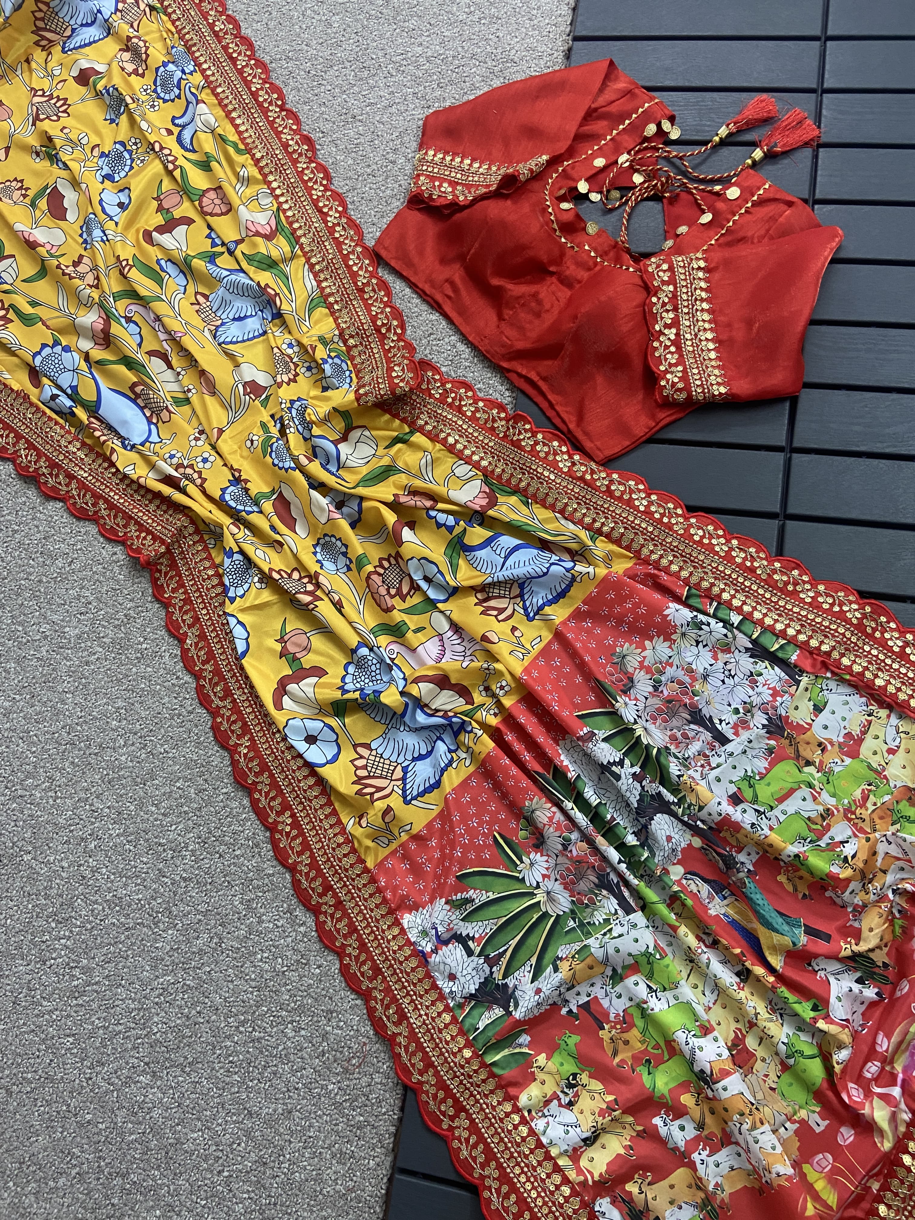 Beautiful Designer Soft Mangalagiri Silk Saree