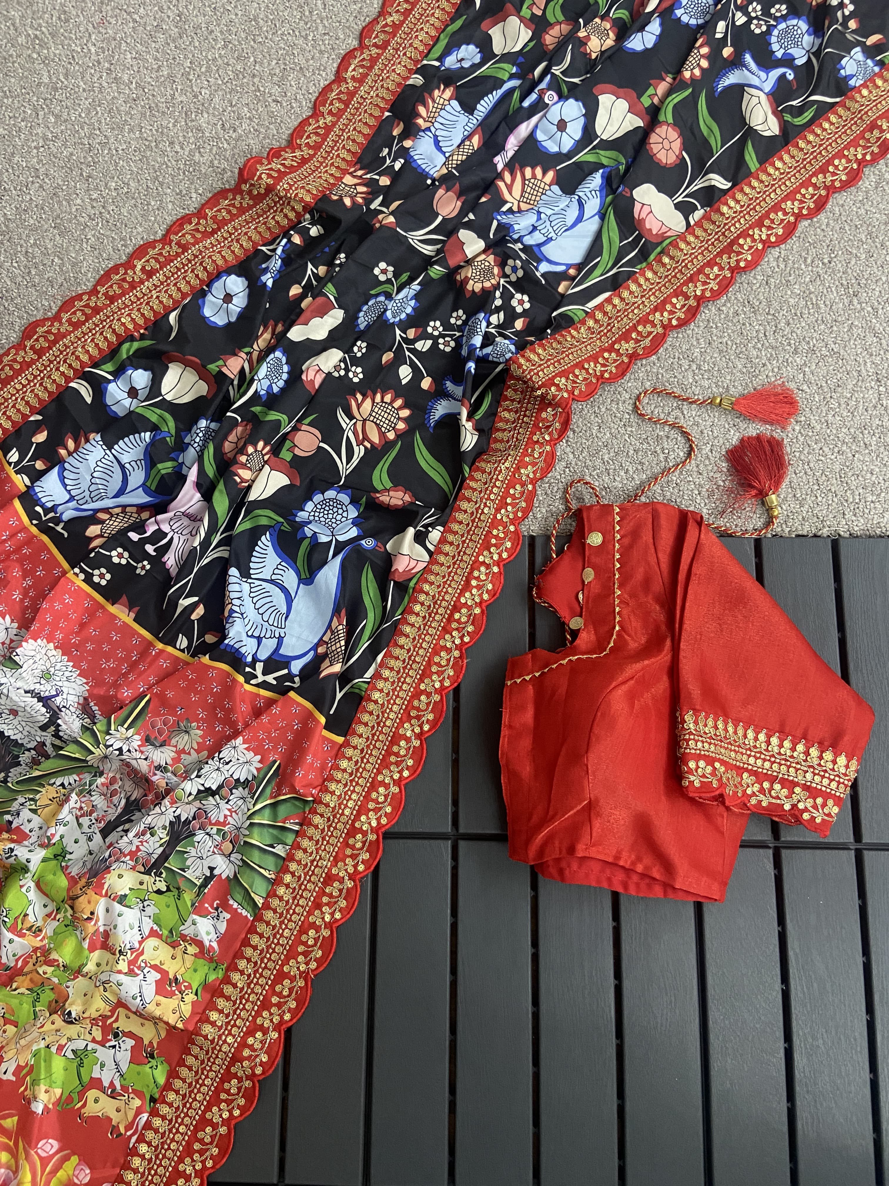 Beautiful Designer Soft Mangalagiri Silk Saree