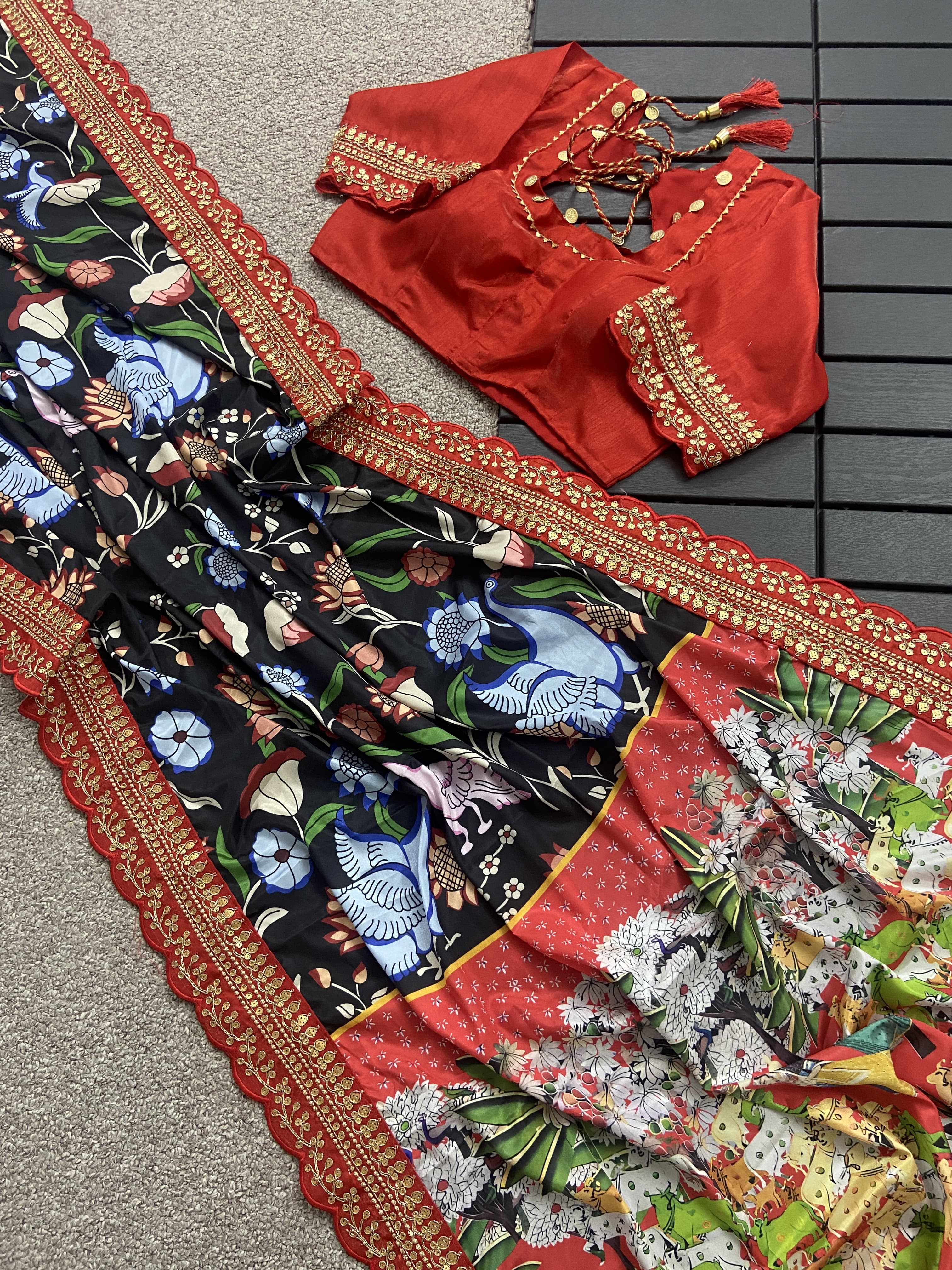 Beautiful Designer Soft Mangalagiri Silk Saree