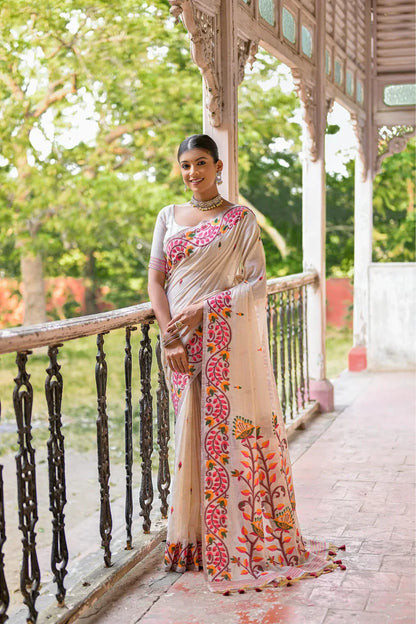 Beautiful Designer Premium Soft Muga Silk Saree