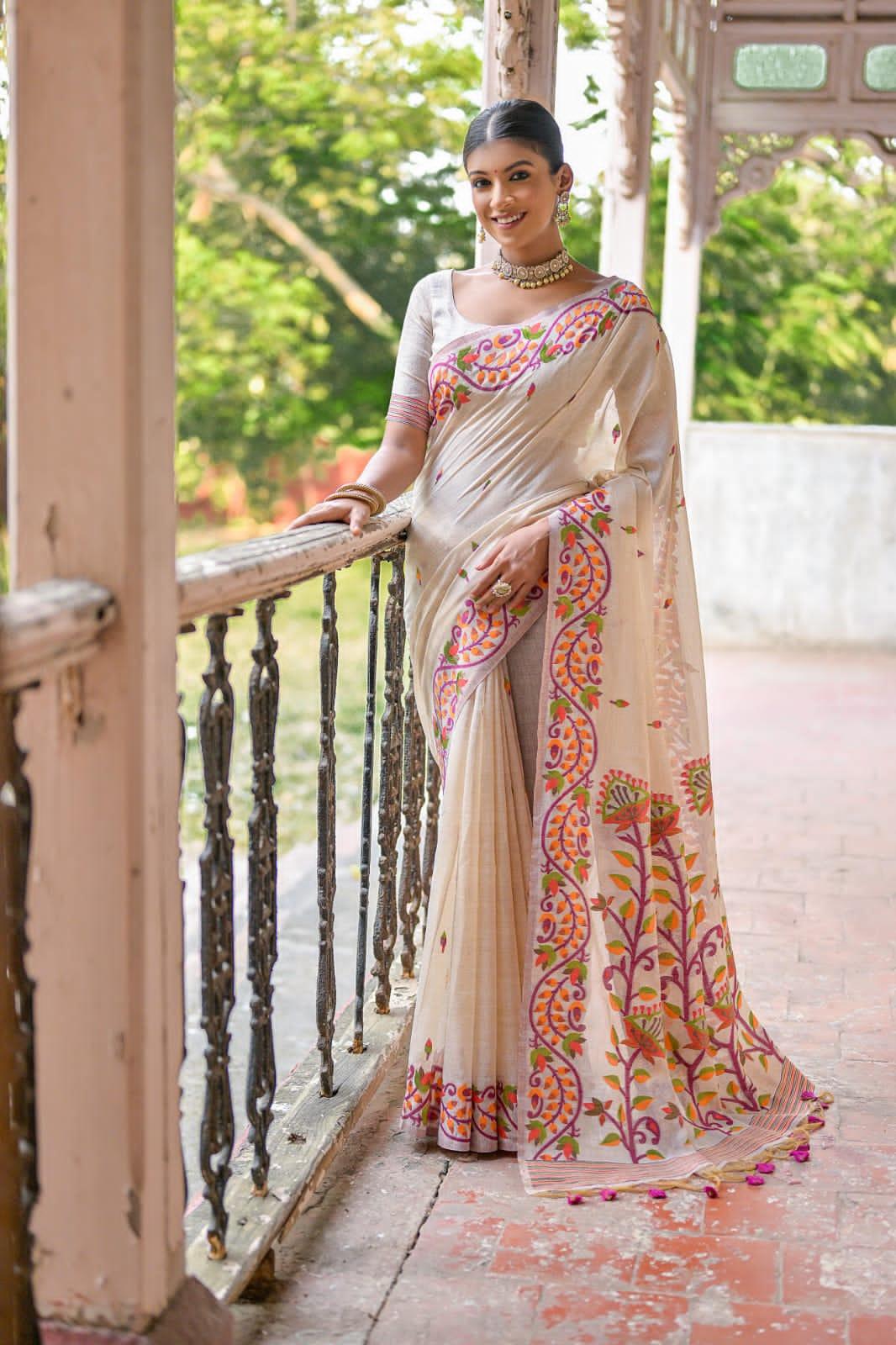 Beautiful Designer Premium Soft Muga Silk Saree