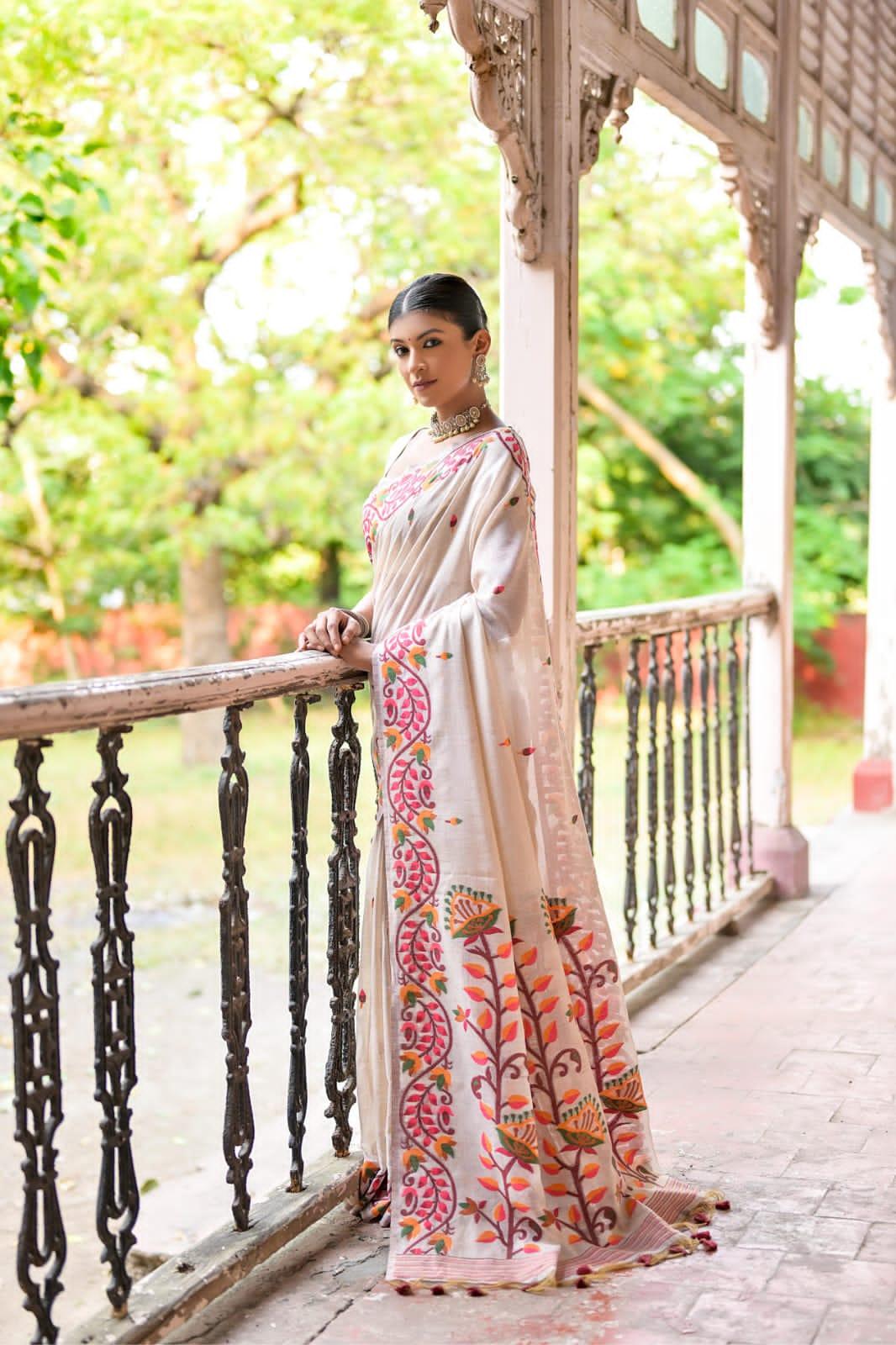 Beautiful Designer Premium Soft Muga Silk Saree