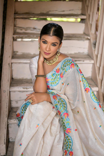Beautiful Designer Premium Soft Muga Silk Saree