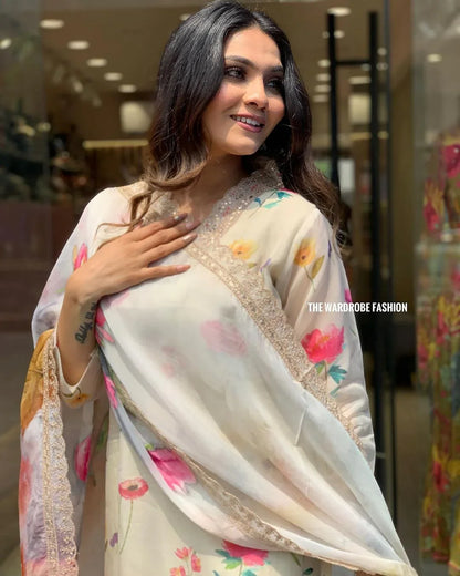 Beautiful Designer Heavy Orgenza Salwar Suit
