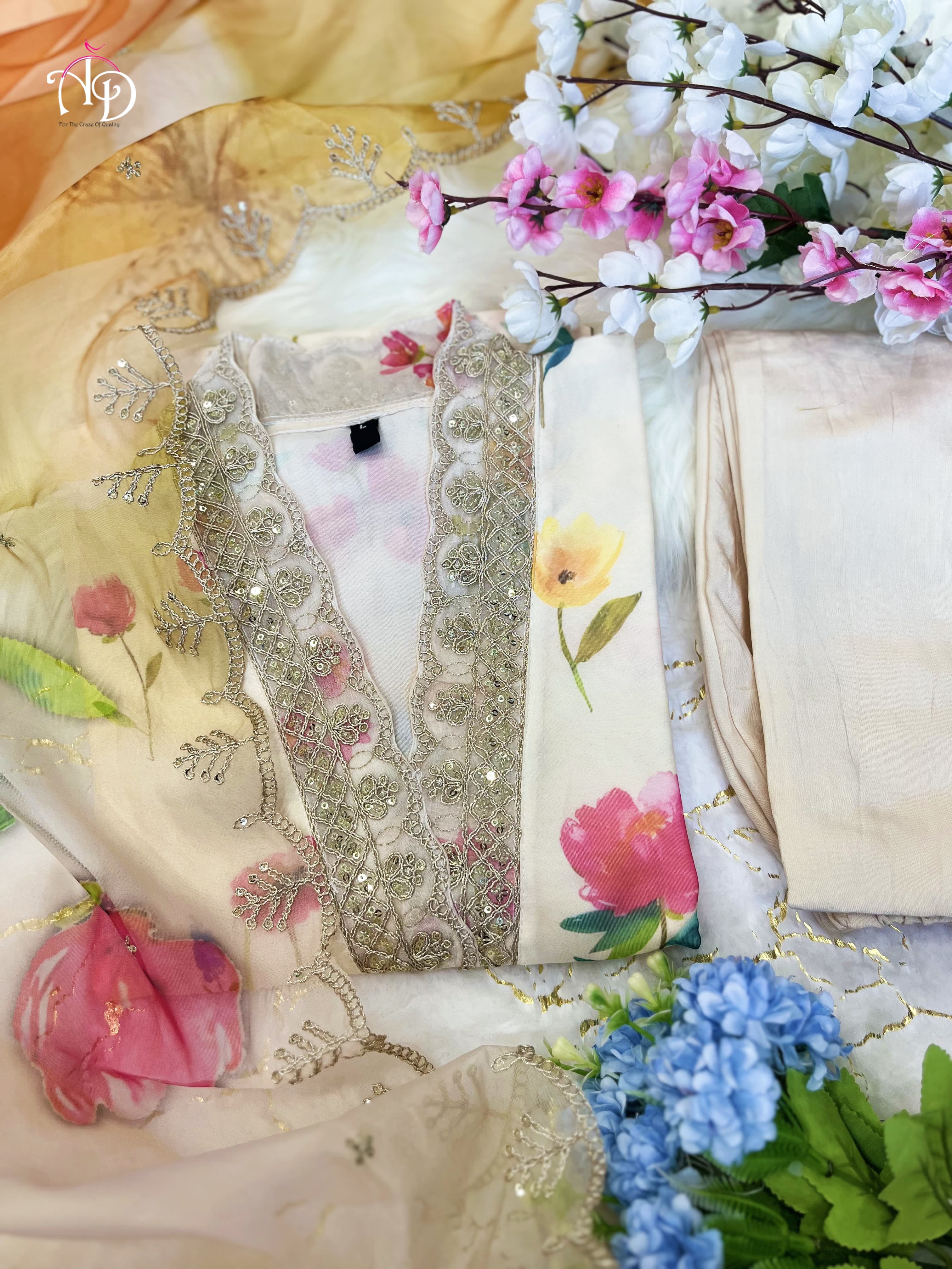 Beautiful Designer Heavy Orgenza Salwar Suit