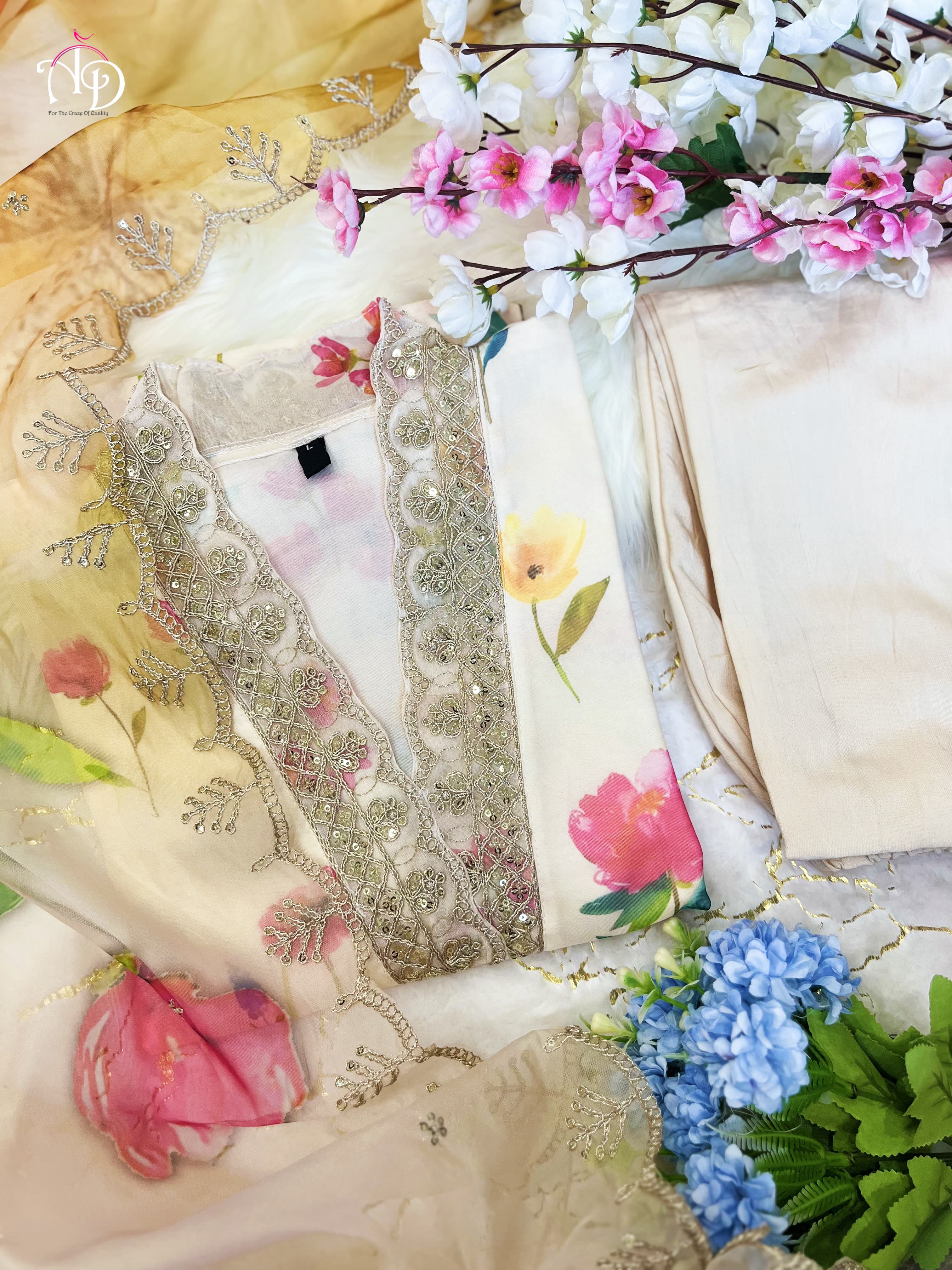 Beautiful Designer Heavy Orgenza Salwar Suit