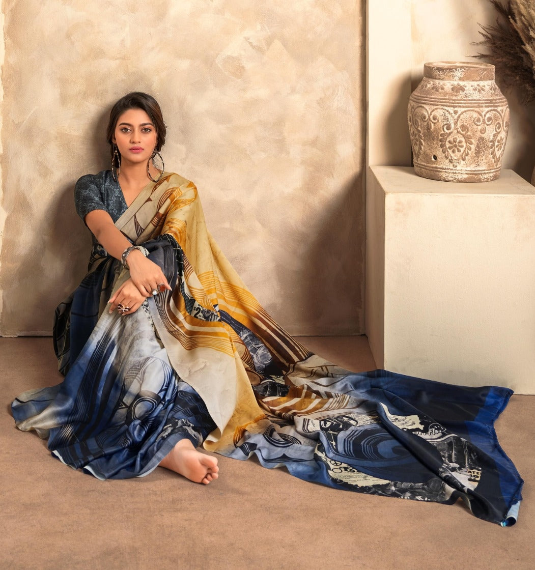 Beautiful Designer Rajpath Jasmine Crape Silk Saree
