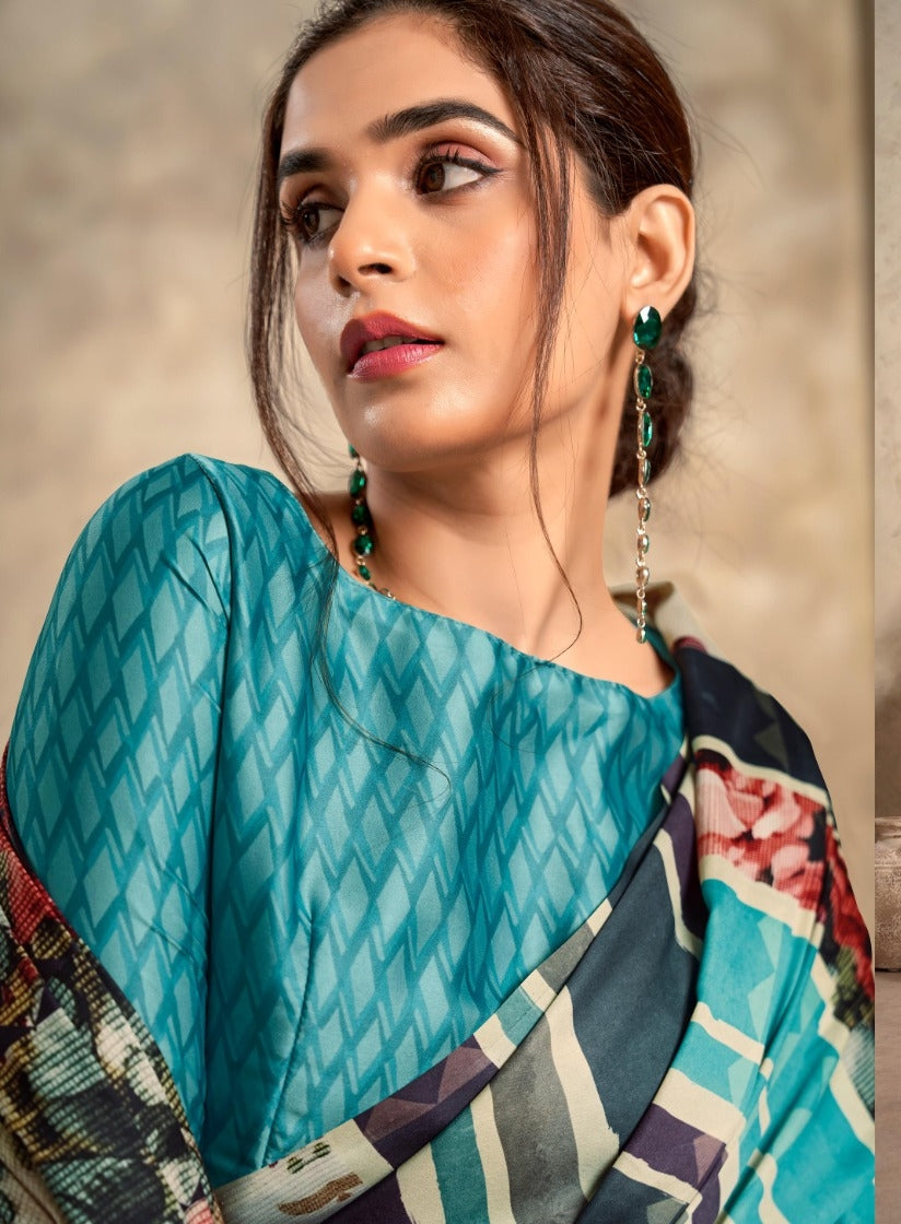 Beautiful Designer Rajpath Jasmine Crape Silk Saree