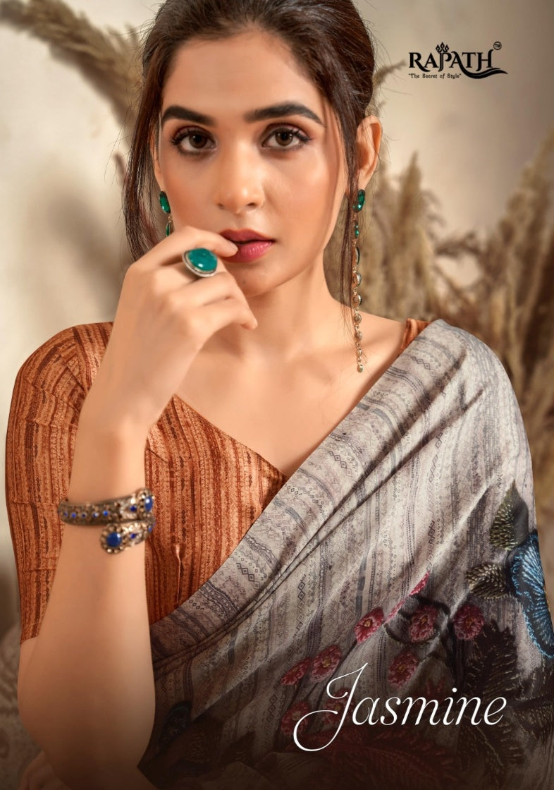 Beautiful Designer Rajpath Jasmine Crape Silk Saree