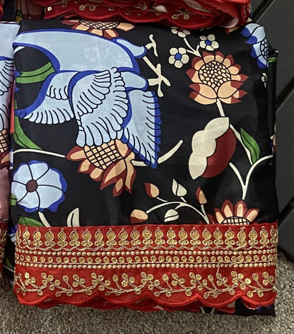 Beautiful Designer Soft Mangalagiri Silk Saree