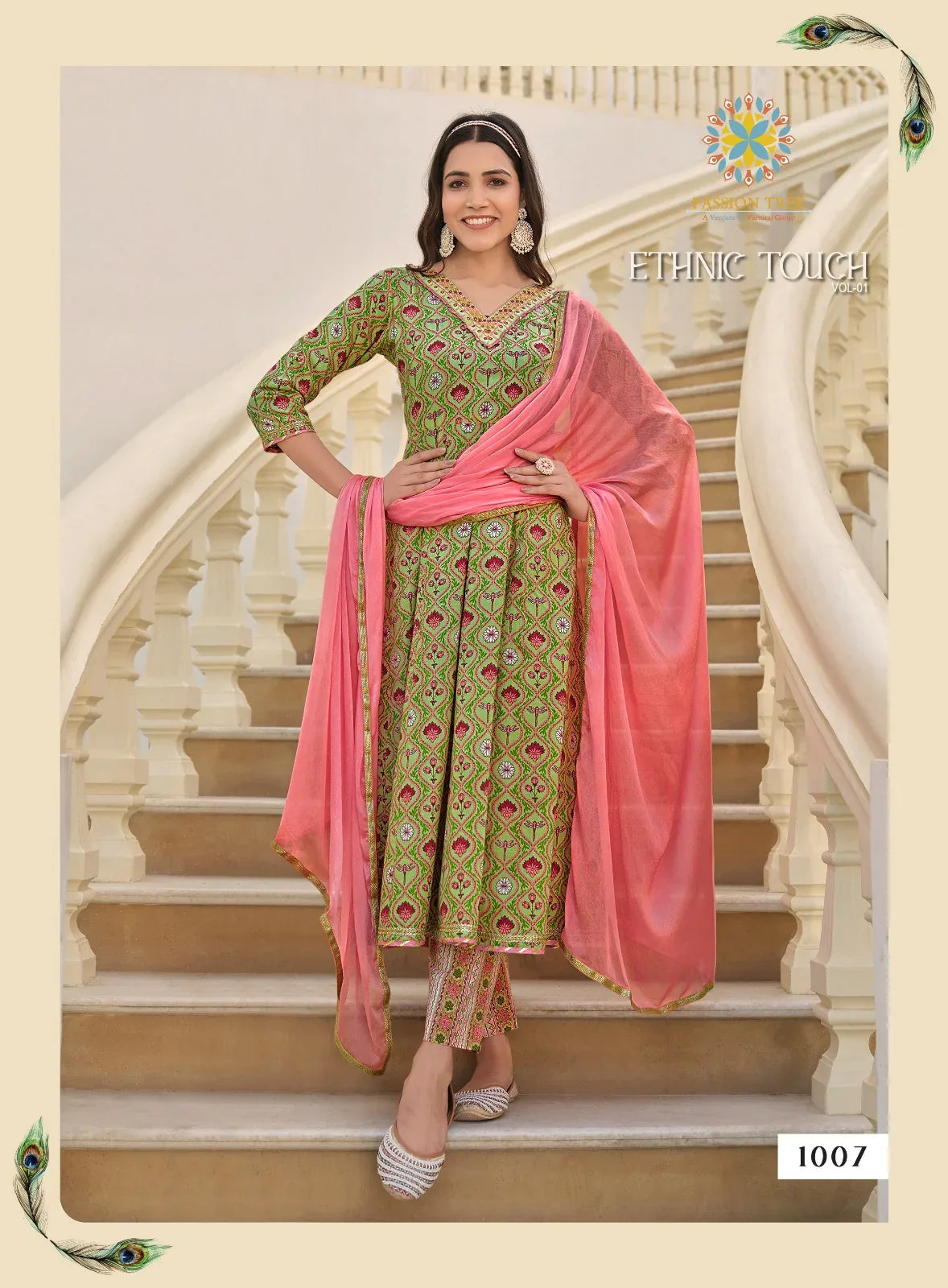 Beautiful Designer Passion Tree Ethnic Touch Vol 1 Cotton Kurti