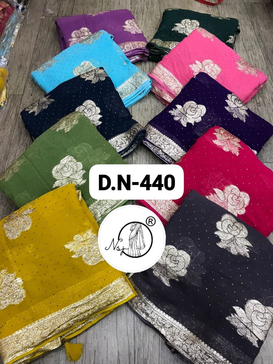 Beautiful Designer Jaipuri Pure Georgette Wedding Special Saree