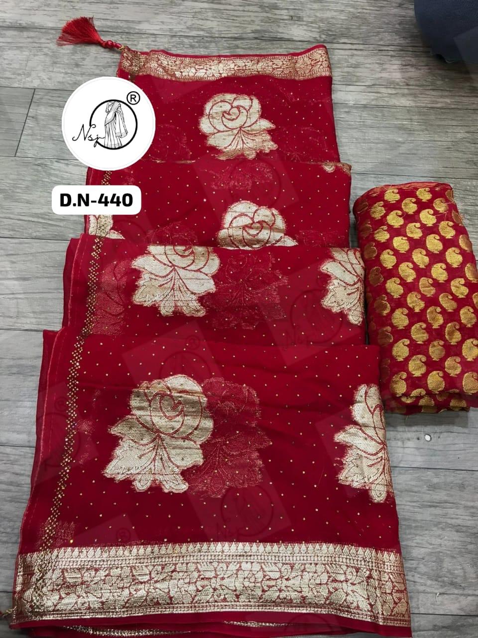 Beautiful Designer Jaipuri Pure Georgette Wedding Special Saree