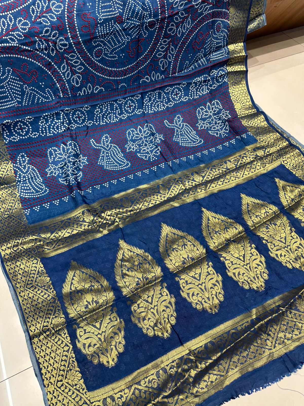 Beautiful Designer Rasleela Art Silk Bandhani Saree