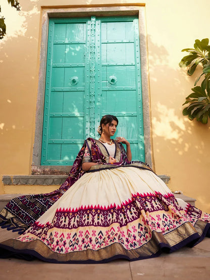 Beautiful Designer Tushar Silk Digital Print Lehenga Choli