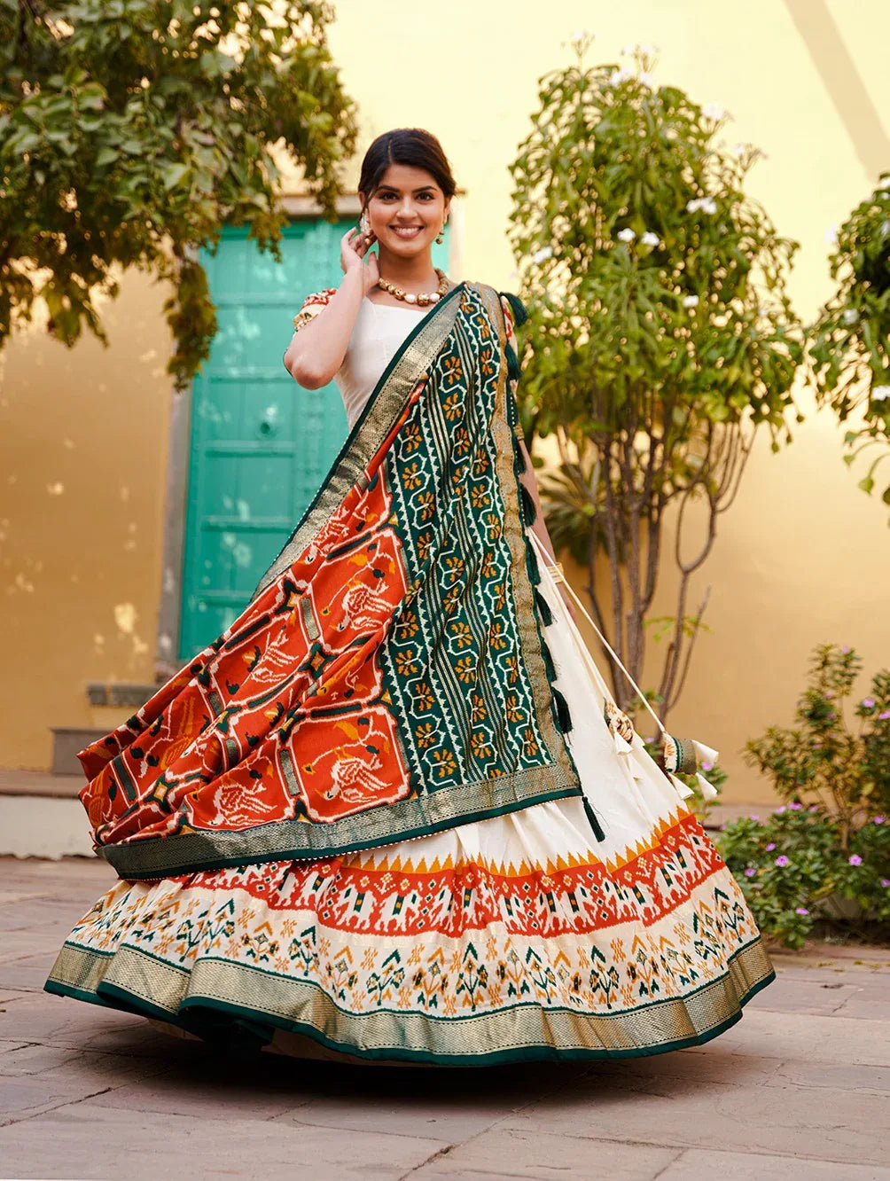 Beautiful Designer Tushar Silk Digital Print Lehenga Choli