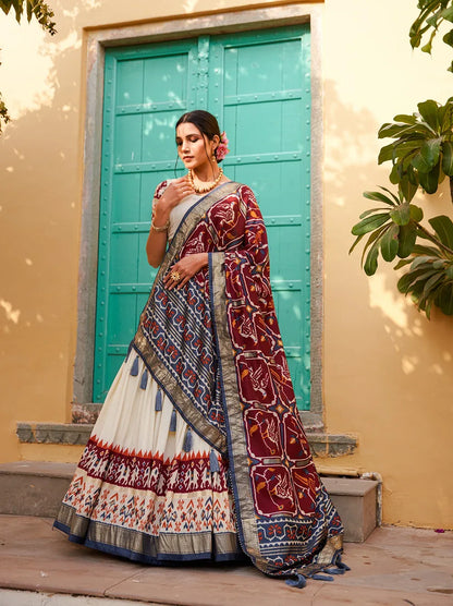 Beautiful Designer Tushar Silk Digital Print Lehenga Choli