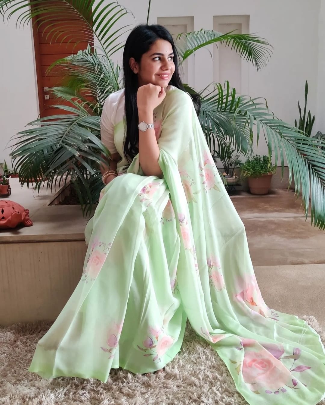 Beautiful Designer Soft Georgette Digital Print Saree