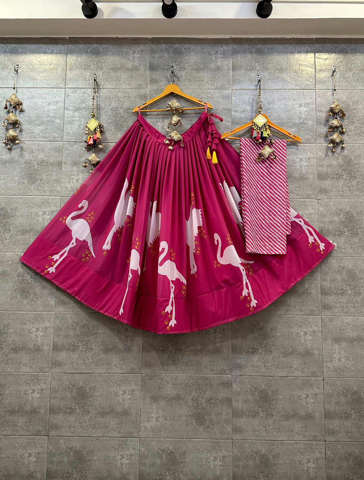 Beautiful Designer Soft Pure Georgette Skirt And Blouse