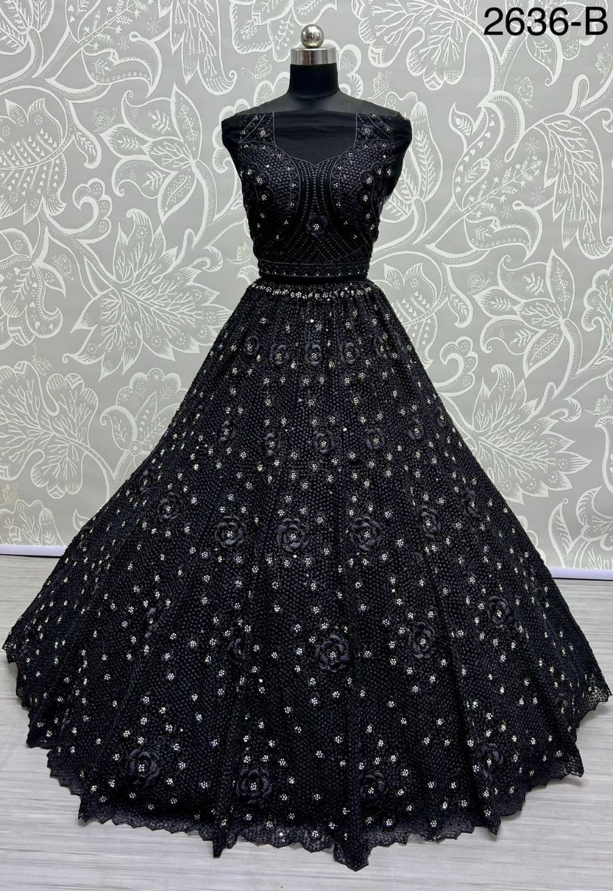 Beautiful Designer Heavy Velvet with Sequence Lehenga Choli